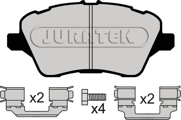 Juratek JCP4612 - Тормозные колодки, дисковые, комплект autospares.lv