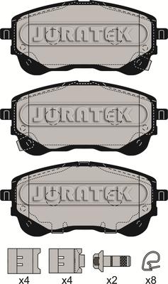 Juratek JCP4035 - Тормозные колодки, дисковые, комплект autospares.lv