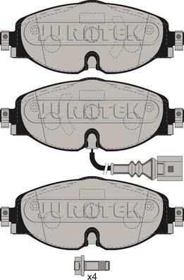 Juratek JCP4265 - Тормозные колодки, дисковые, комплект autospares.lv