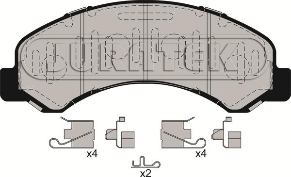 Juratek JCP010 - Тормозные колодки, дисковые, комплект autospares.lv