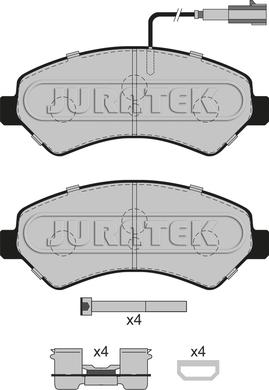 Juratek JCP022 - Тормозные колодки, дисковые, комплект autospares.lv