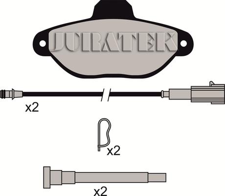 Juratek JCP1944 - Тормозные колодки, дисковые, комплект autospares.lv