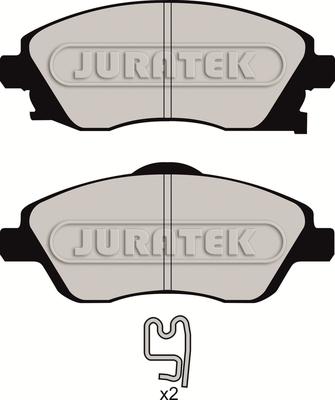Juratek JCP1424 - Тормозные колодки, дисковые, комплект autospares.lv