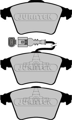 Juratek JCP1643 - Тормозные колодки, дисковые, комплект autospares.lv