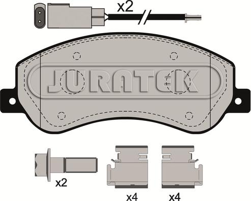 Juratek JCP112 - Тормозные колодки, дисковые, комплект autospares.lv