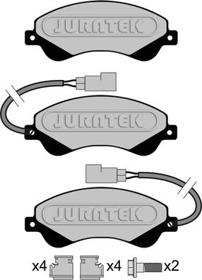 Juratek JCP117 - Тормозные колодки, дисковые, комплект autospares.lv