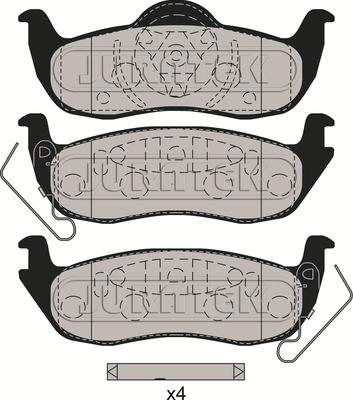 Juratek JCP135 - Тормозные колодки, дисковые, комплект autospares.lv