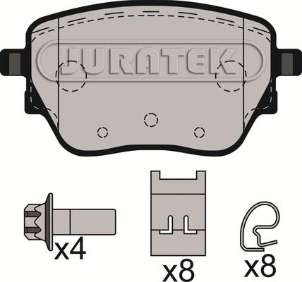 Juratek JCP8591 - Тормозные колодки, дисковые, комплект autospares.lv