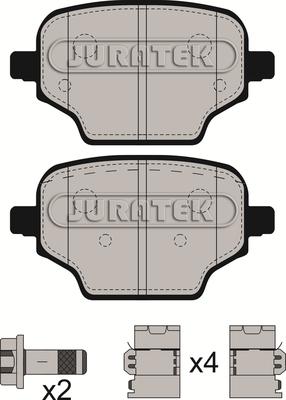 Juratek JCP8554 - Тормозные колодки, дисковые, комплект autospares.lv