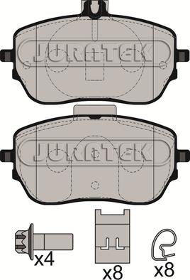 Juratek JCP8589 - Тормозные колодки, дисковые, комплект autospares.lv