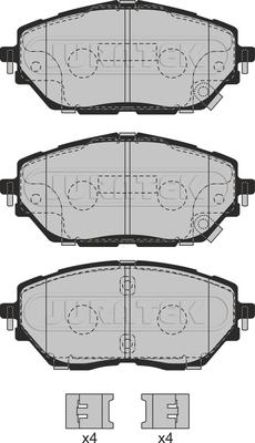 Juratek JCP8534 - Тормозные колодки, дисковые, комплект autospares.lv