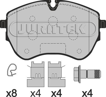 Juratek JCP8605 - Тормозные колодки, дисковые, комплект autospares.lv