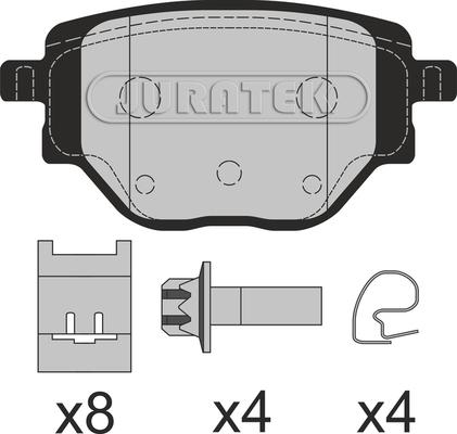 Juratek JCP8624 - Тормозные колодки, дисковые, комплект autospares.lv