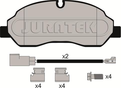 Juratek JCP8061 - Тормозные колодки, дисковые, комплект autospares.lv