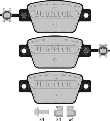 Juratek JCP8068 - Тормозные колодки, дисковые, комплект autospares.lv