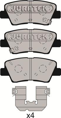 Juratek JCP8195 - Тормозные колодки, дисковые, комплект autospares.lv