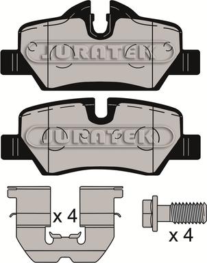 Juratek JCP8137 - Тормозные колодки, дисковые, комплект autospares.lv