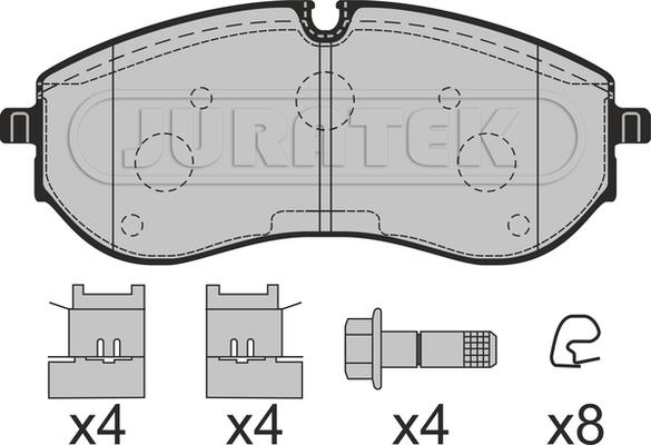 Juratek JCP8314 - Тормозные колодки, дисковые, комплект autospares.lv