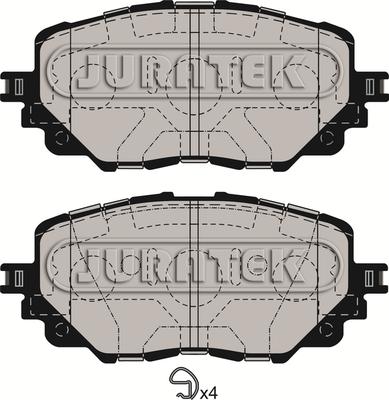 Juratek JCP8292 - Тормозные колодки, дисковые, комплект autospares.lv