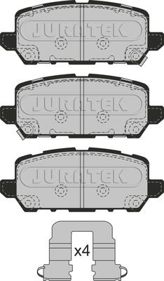 Juratek JCP8267 - Тормозные колодки, дисковые, комплект autospares.lv