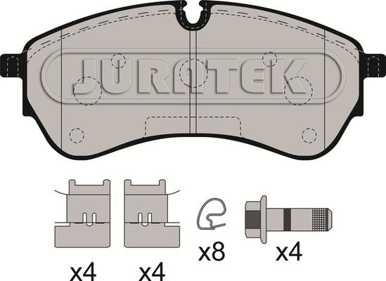 Juratek JCP8204 - Тормозные колодки, дисковые, комплект autospares.lv