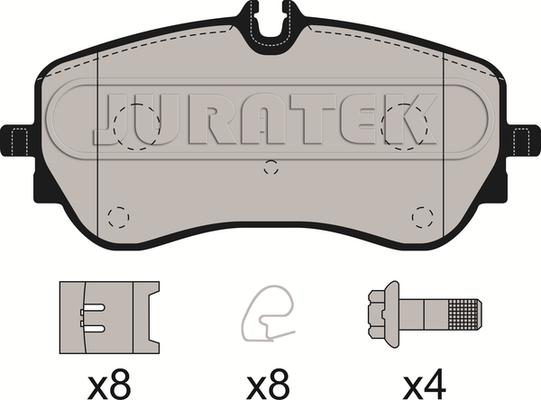 Juratek JCP8206 - Тормозные колодки, дисковые, комплект autospares.lv