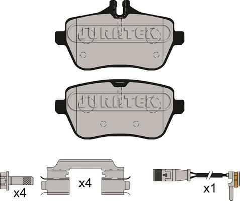 Juratek JCP8234 - Тормозные колодки, дисковые, комплект autospares.lv