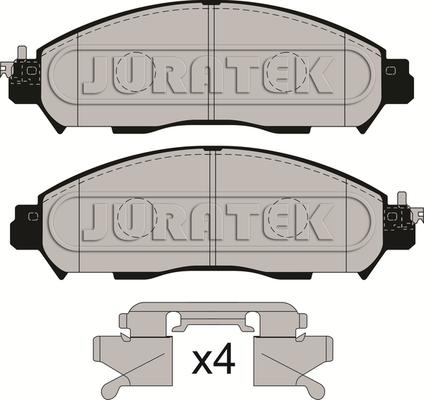 Juratek JCP8220 - Тормозные колодки, дисковые, комплект autospares.lv