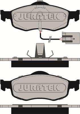 Juratek JCP766 - Тормозные колодки, дисковые, комплект autospares.lv