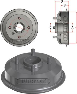 Juratek JDR041 - Тормозной барабан autospares.lv