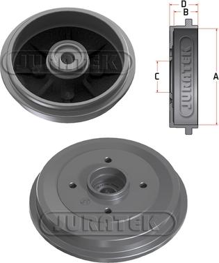 Juratek JDR005C - Тормозной барабан autospares.lv