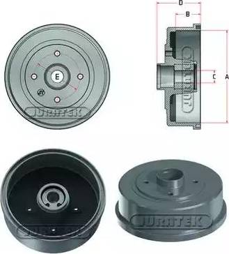 Juratek JDR080B - Тормозной барабан autospares.lv