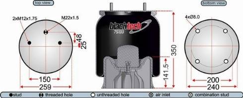 Juratek RML75133CP3 - Кожух пневматической рессоры autospares.lv