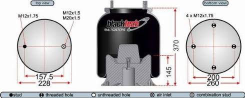 Juratek RML75267CP15 - Кожух пневматической рессоры autospares.lv