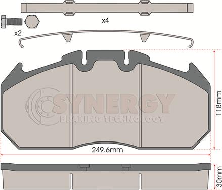 Juratek SYN3404 - Тормозные колодки, дисковые, комплект autospares.lv