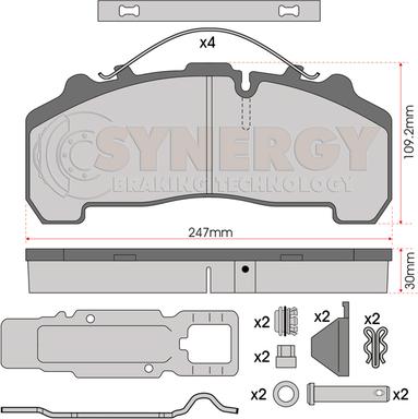 Juratek SYN3000K - Тормозные колодки, дисковые, комплект autospares.lv