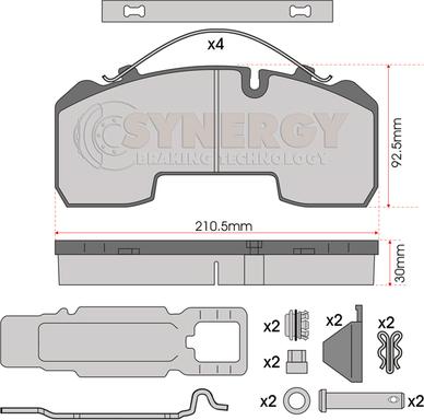 Juratek SYN3001K - Тормозные колодки, дисковые, комплект autospares.lv