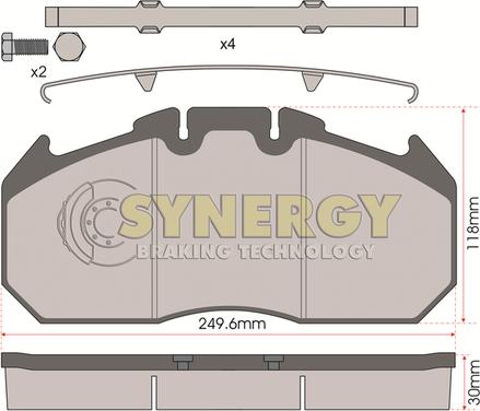 Juratek SYN2404 - Тормозные колодки, дисковые, комплект autospares.lv