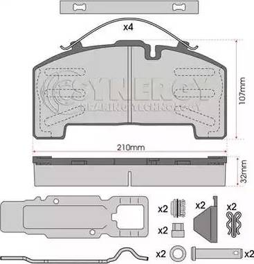 Juratek SYN2002K - Тормозные колодки, дисковые, комплект autospares.lv