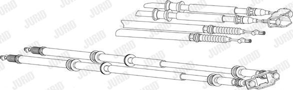 Jurid 433016J - Тросик, cтояночный тормоз autospares.lv