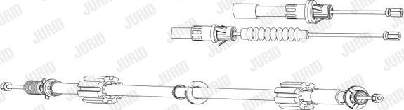 Jurid 432934J - Тросик, cтояночный тормоз autospares.lv