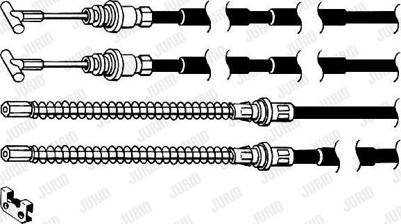 Jurid 432933J - Тросик, cтояночный тормоз autospares.lv