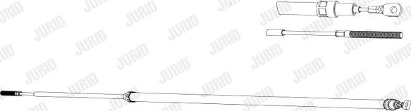 Jurid 432012J - Тросик, cтояночный тормоз autospares.lv