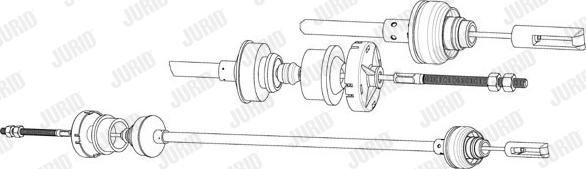 Jurid 422647J - Трос, управление сцеплением autospares.lv