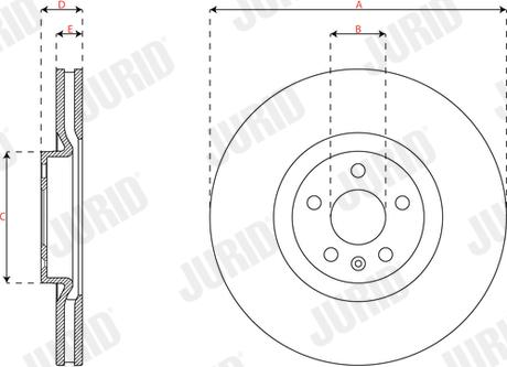 Jurid 563452JC-1 - Тормозной диск autospares.lv