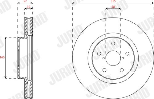 Jurid 563546JC-1 - Тормозной диск autospares.lv