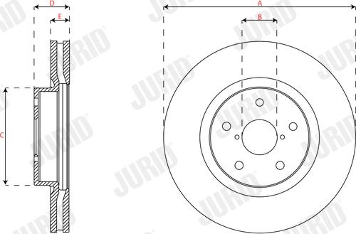 Jurid 563546JC-1 - Тормозной диск autospares.lv