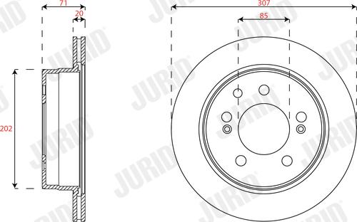 Jurid 563501J - Тормозной диск autospares.lv