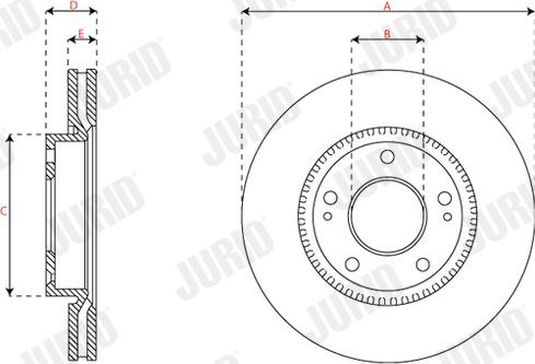 Jurid 563576JC - Тормозной диск autospares.lv