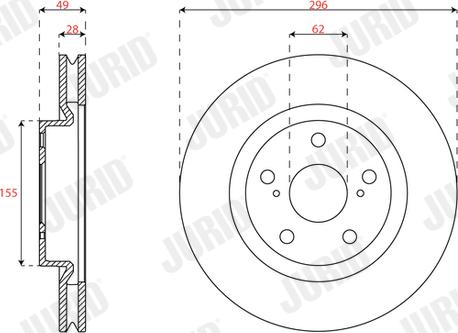 Jurid 563699JC - Тормозной диск autospares.lv